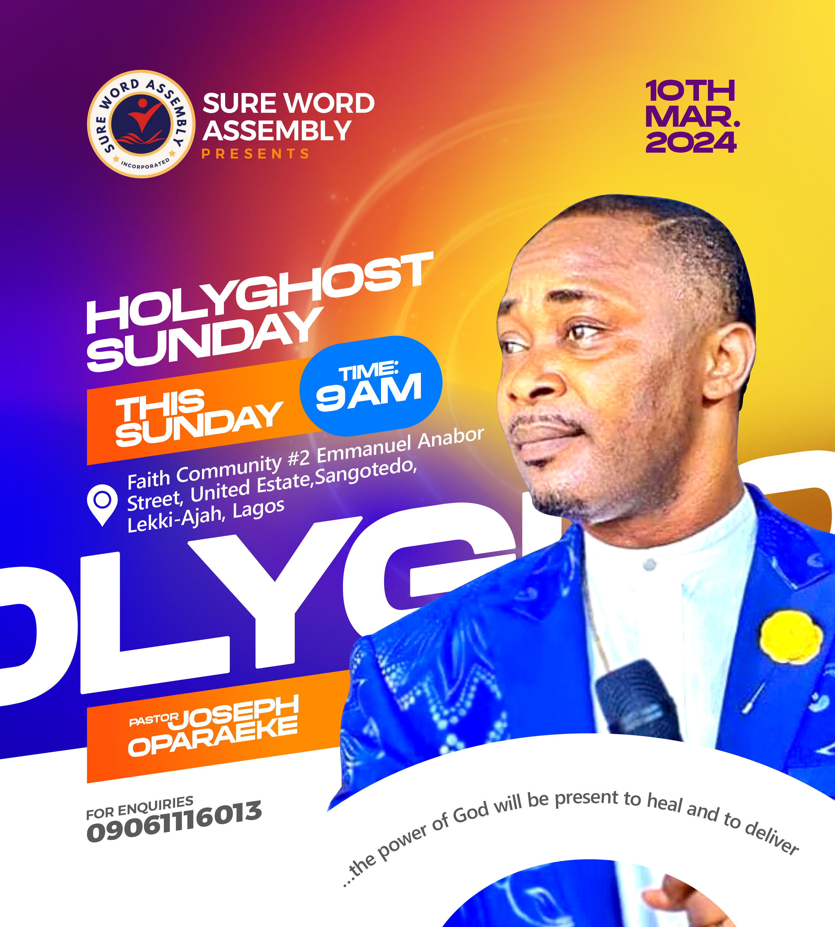 HolyGhost Sunday Church Flyer